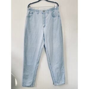 90s Vintage Lee Jeans High Rise Elastic Waist Light Wash Relaxed Womens 34 Denim